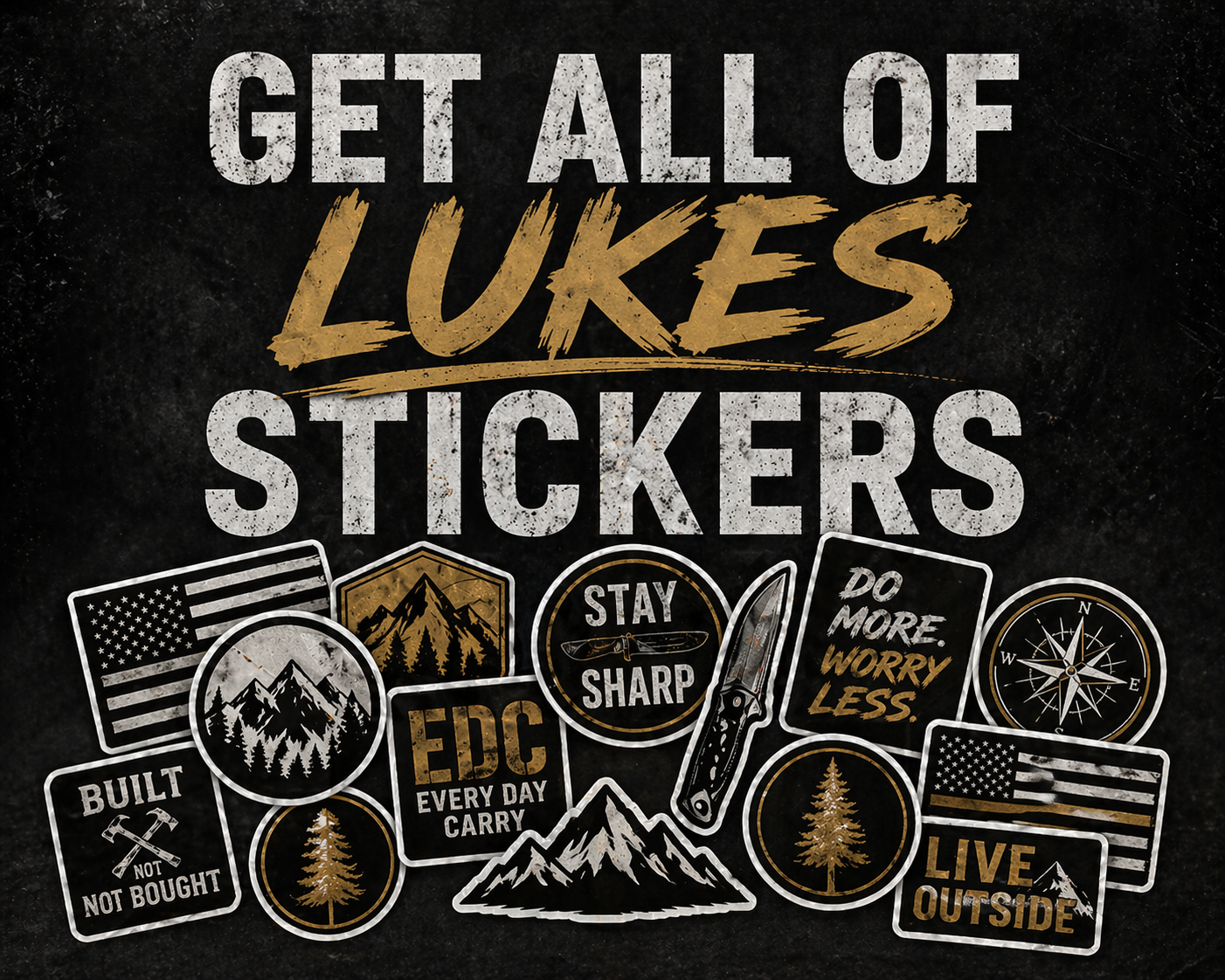 Get all of Luke's Latest Designs In Stickers
